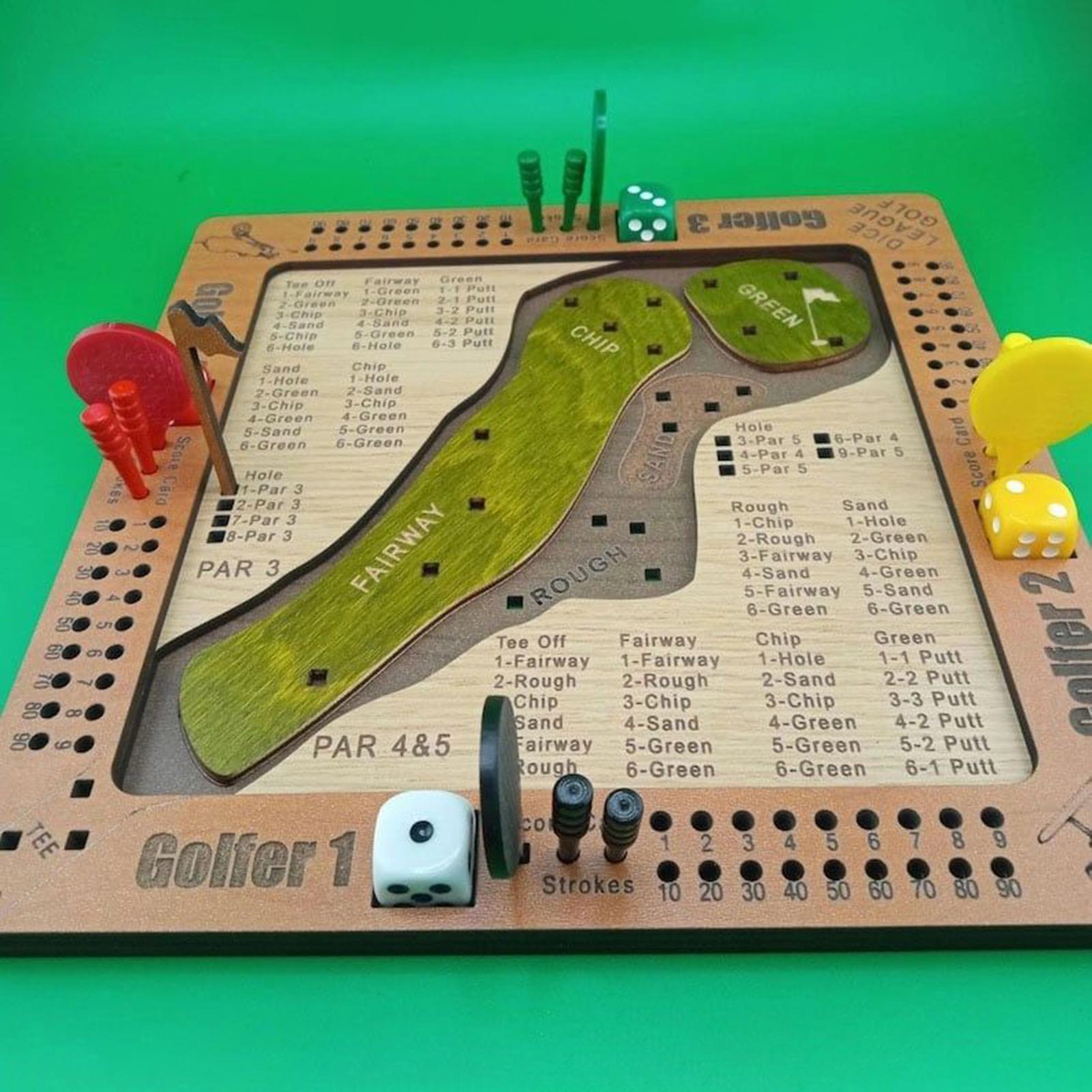 Party Games Adults Indoor - لعبة نرد الجولف الخشبية لعبة الجولف