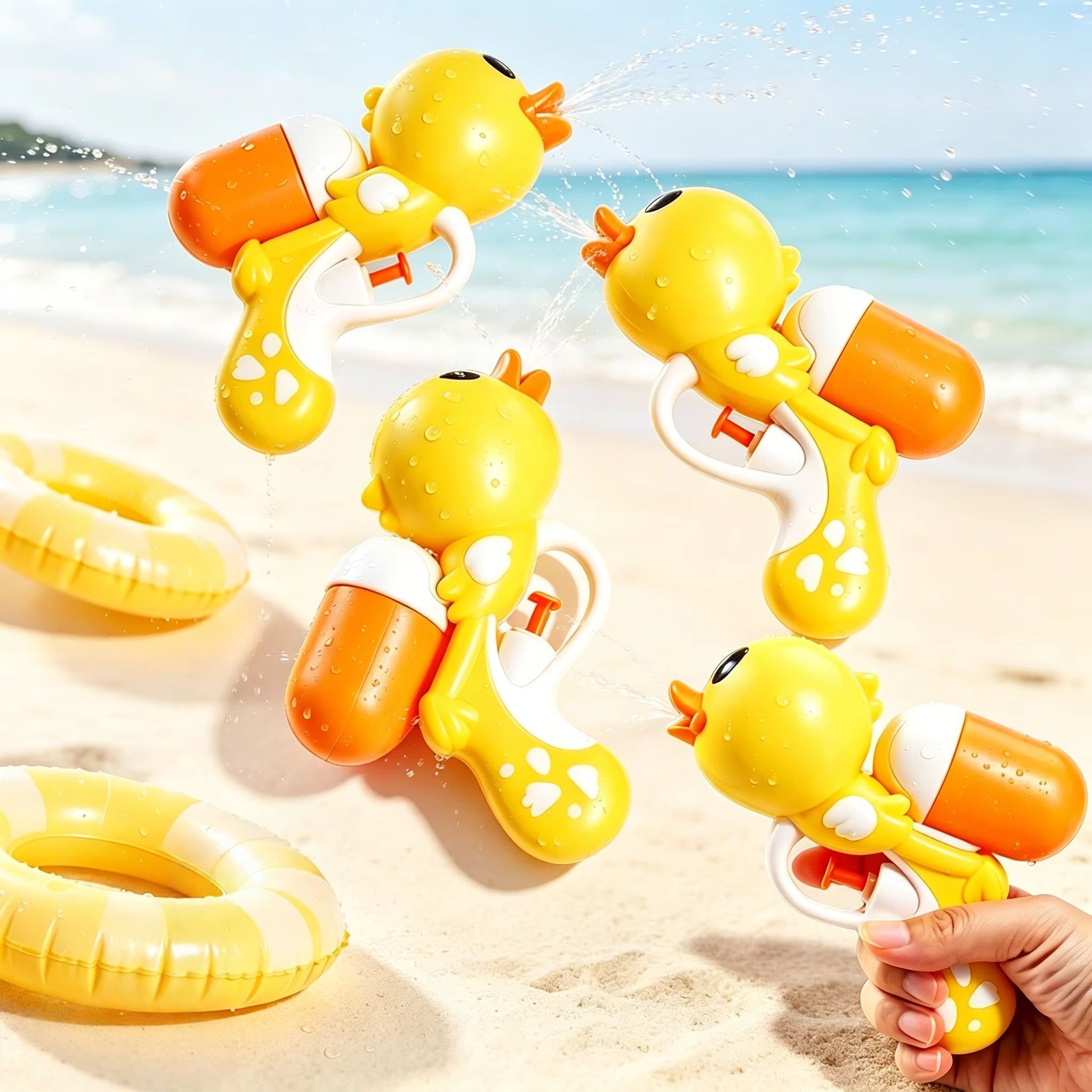 Party Games Group For Adults - مسدس ماء على شكل بطة صفراء