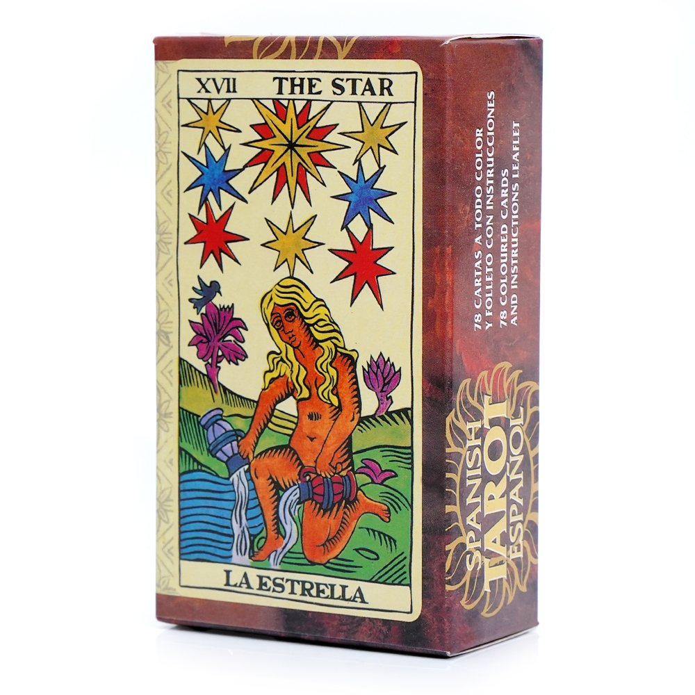 Party Games In Spanish - مجموعة البطاقات الإسبانية La Estrella Tarot