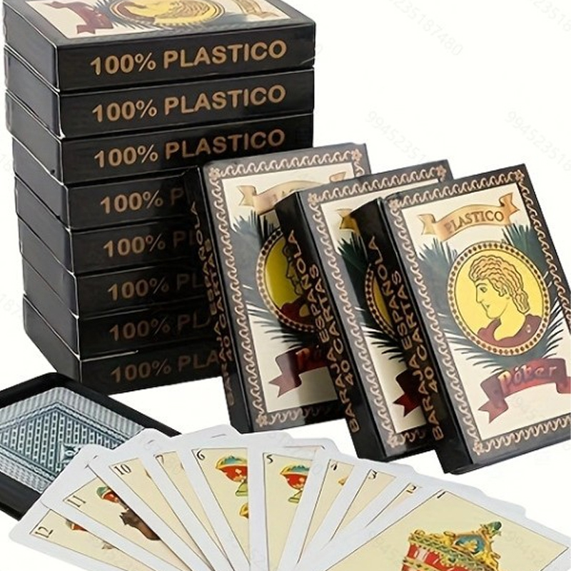Party Games In Spanish - أوراق لعب بلاستيكية مقاومة للماء من