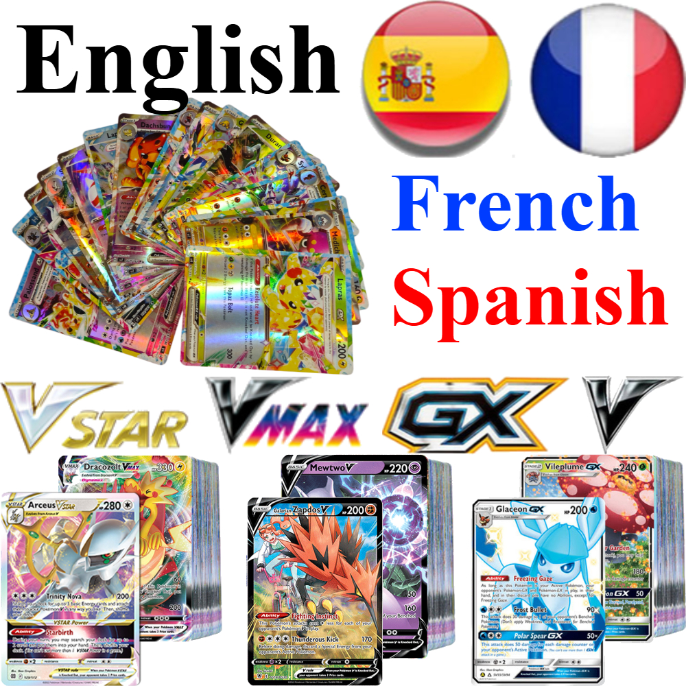 Party Games In Spanish - بطاقات بوكيمون TCG GX VSTAR VMAX