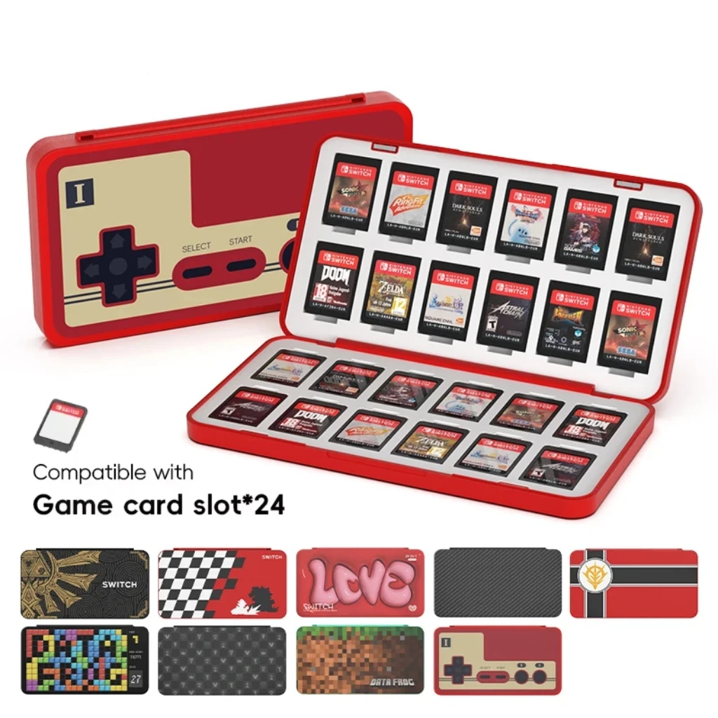 Party Games Nintendo - حافظة حامل بطاقة الألعاب 24 في