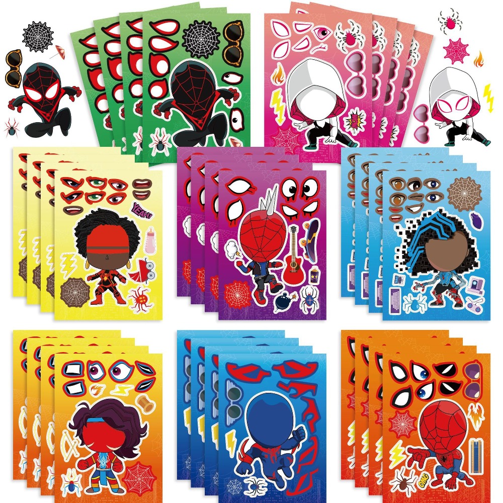 8/24 قطعة ملصقات ألغاز سبايدر  - مراجعة Party Games Quiz وسعره