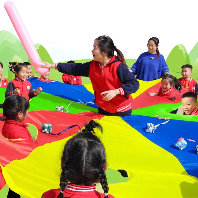 لعبة قفز المظلات قوس قزح متعدد - مراجعة Party Games Group For Adults وسعره