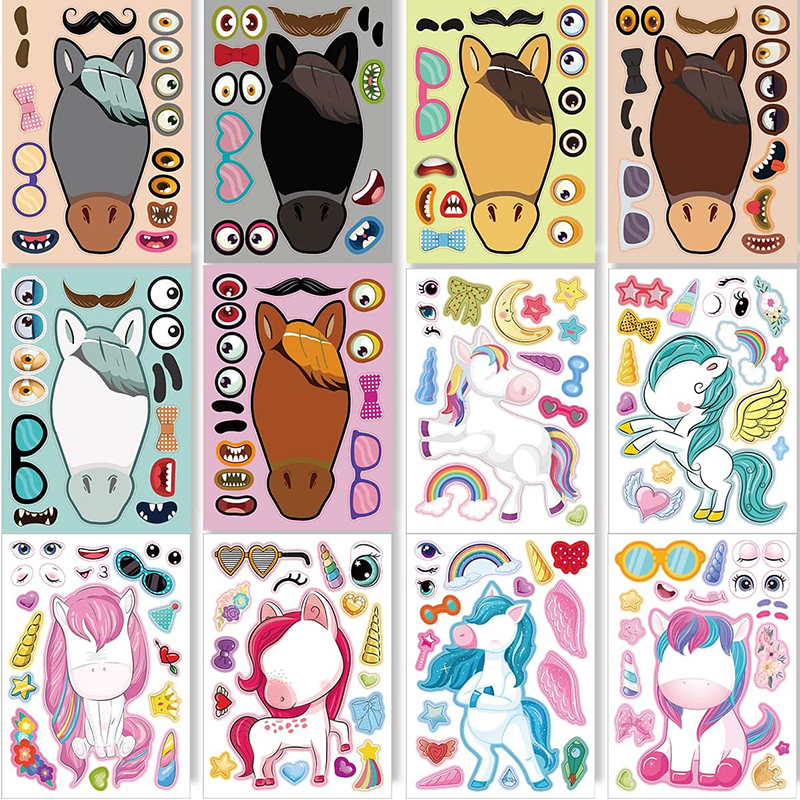 12/24 ورقة اصنع ملصقات وجه حدي - مراجعة Zoo Party Games وسعره