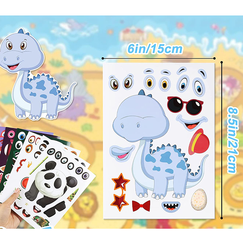 12/24 ورقة اصنع ملصقات وجه حدي - مراجعة Zoo Party Games وسعره