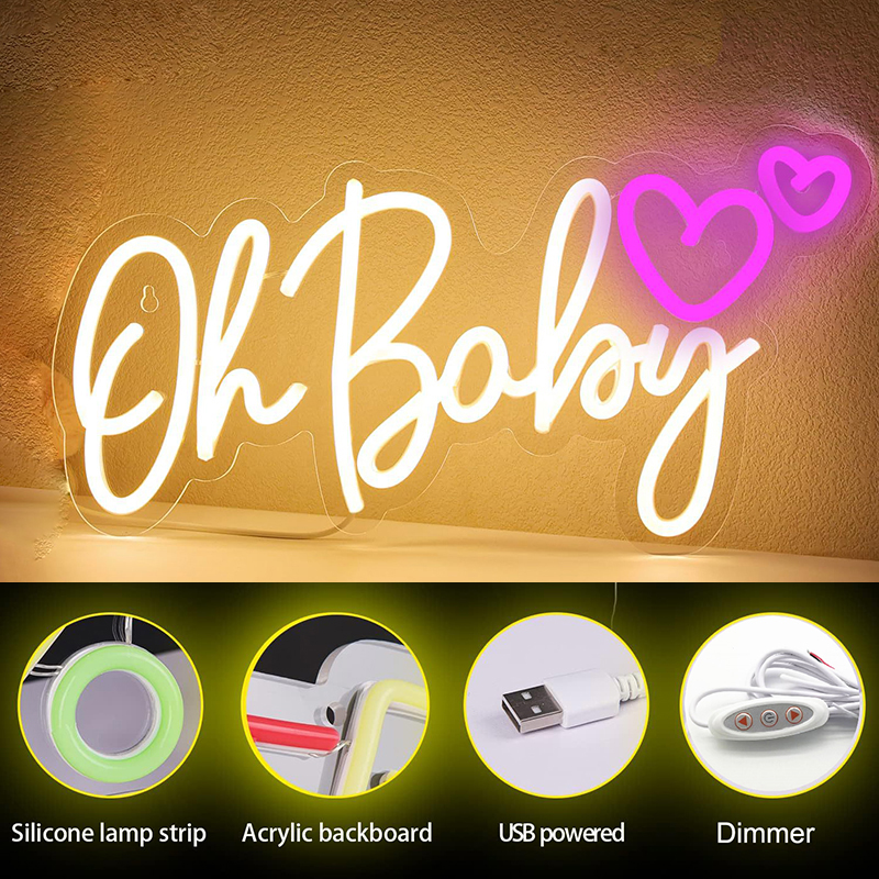 أوه الطفل النيون علامة الحب ال - مراجعة Party Games Shop وسعره