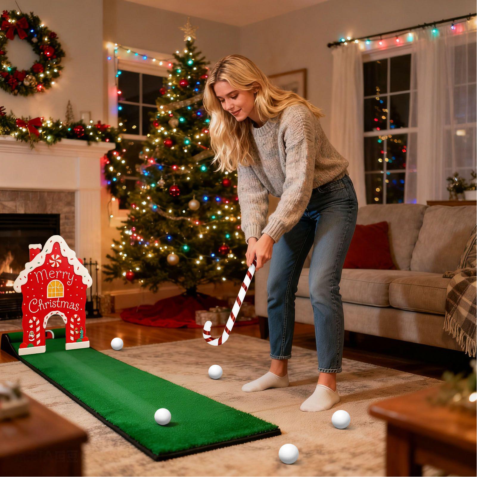 لعبة جولف داخلية لعيد الميلاد  - مراجعة Party Games Adults Indoor وسعره