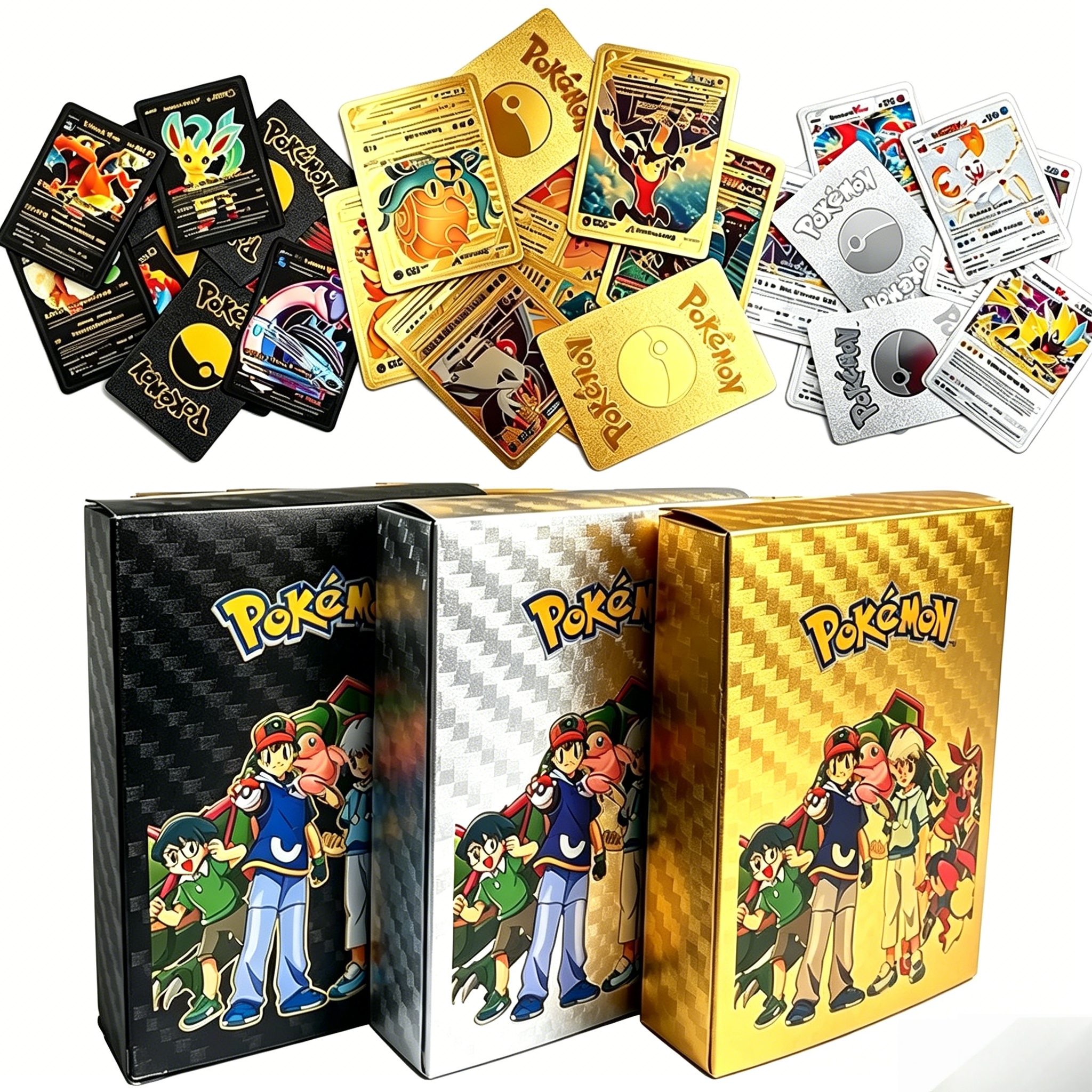 55 قطعة من بطاقات بوكيمون Vmax - مراجعة Party Games In Spanish وسعره