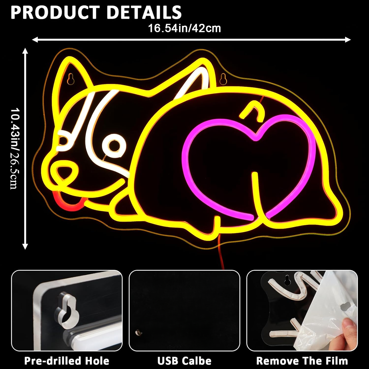 كورجي الكلب النيون USB بالطاقة - مراجعة Zoo Party Games وسعره