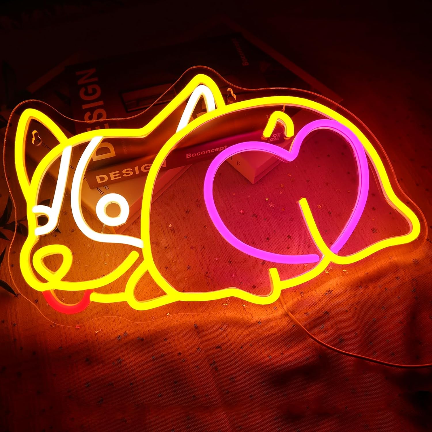 كورجي الكلب النيون USB بالطاقة - مراجعة Zoo Party Games وسعره